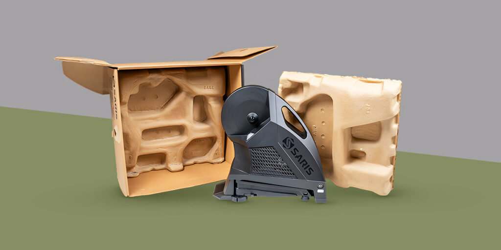 a picture of both molded fiber and plastic packaging