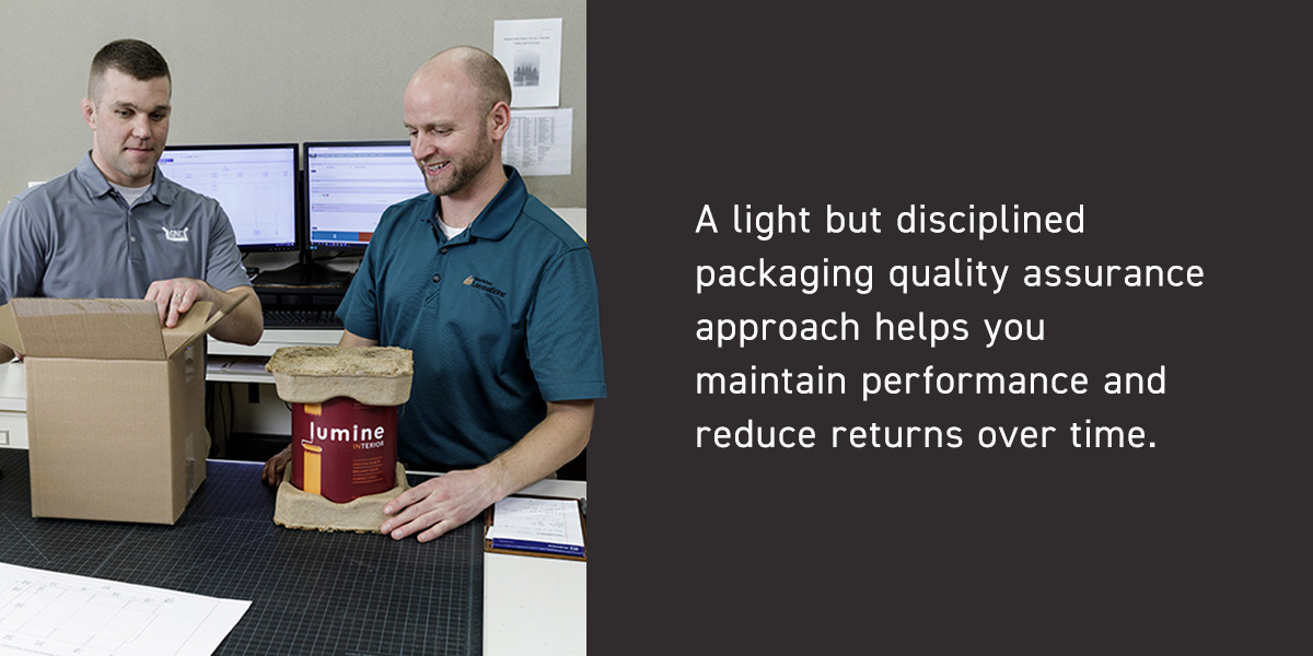 Packing a Jumine product with Fiber Interior Packaging