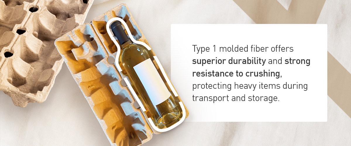 Type 1 molded fiber for superior durability